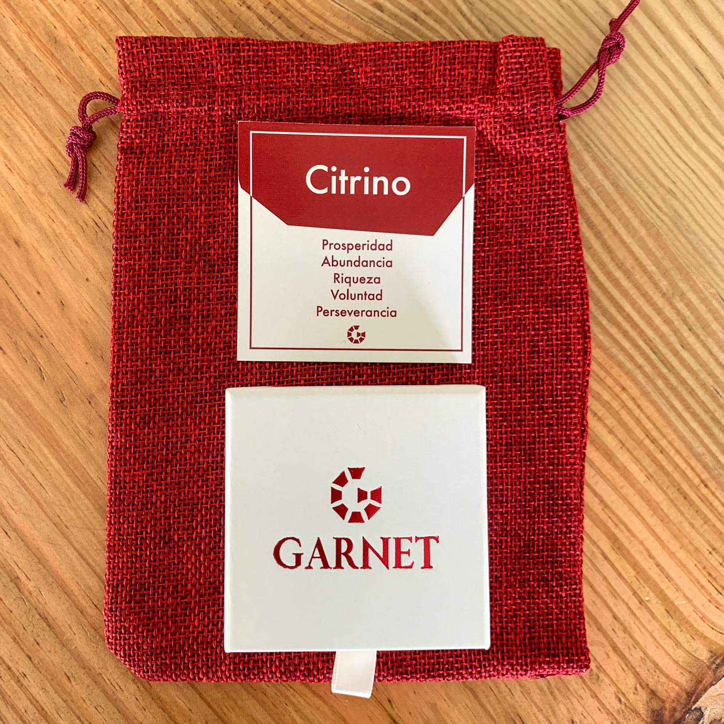 garnet empaque bolsa roja