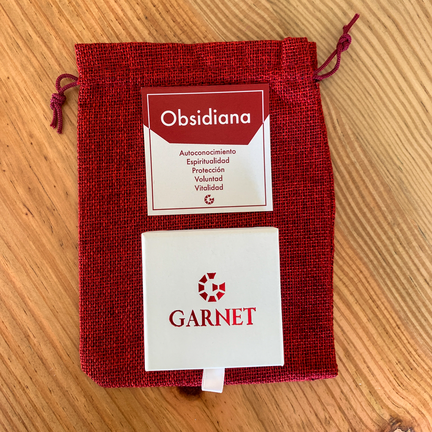 garnet empaque bolsa roja