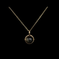 collar gold filled obsidiana