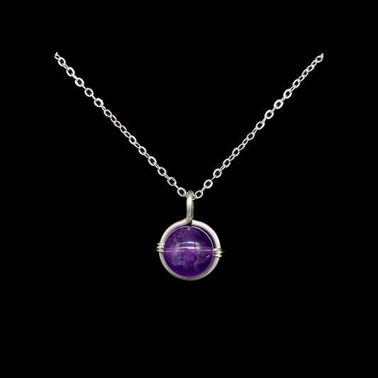 collar amatista plata