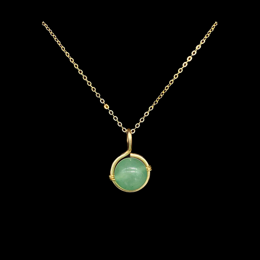 collar aventurina gold filled
