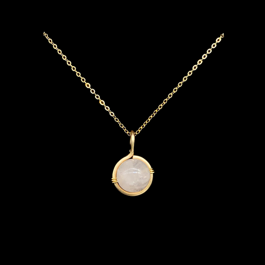 Signature | Collar de Cuarzo Rosa