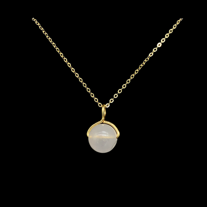 collar cuarzo rosa gold filled