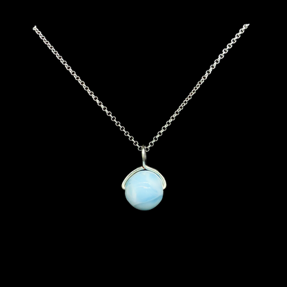 collar larimar plata