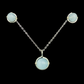 set collar aretes aguamrina plata