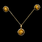 set collar aretes ojo de tigre gold filled