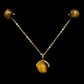 set collar aretes ojo de tigre gold filled